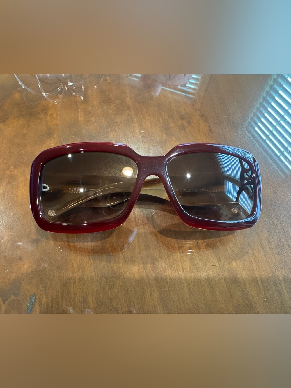 Versace MOD. 4147-B Burgundy & Brown Sunglasses